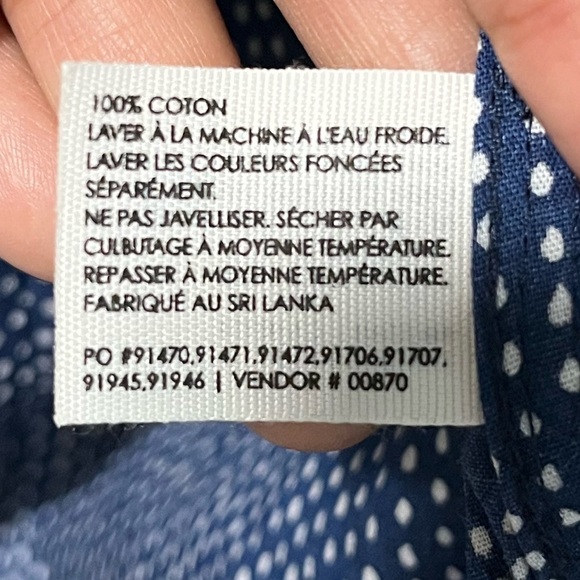 Club Monaco Men’s Slim Fit Navy Button-Down Shirt M – Micro Dot Print - Picture 9 of 13